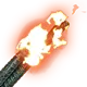 Icone Modification de tige enflammée